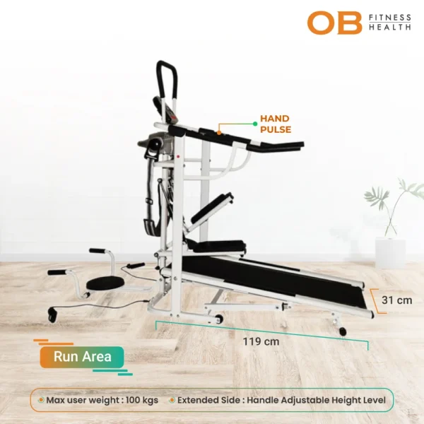 OB-2003 Manual Treadmill 5 in 1, Twister, Stepper & Massager