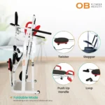 OB Fit OB-2017 Manual Treadmill Foldable Multifungsi Max User 100 kg