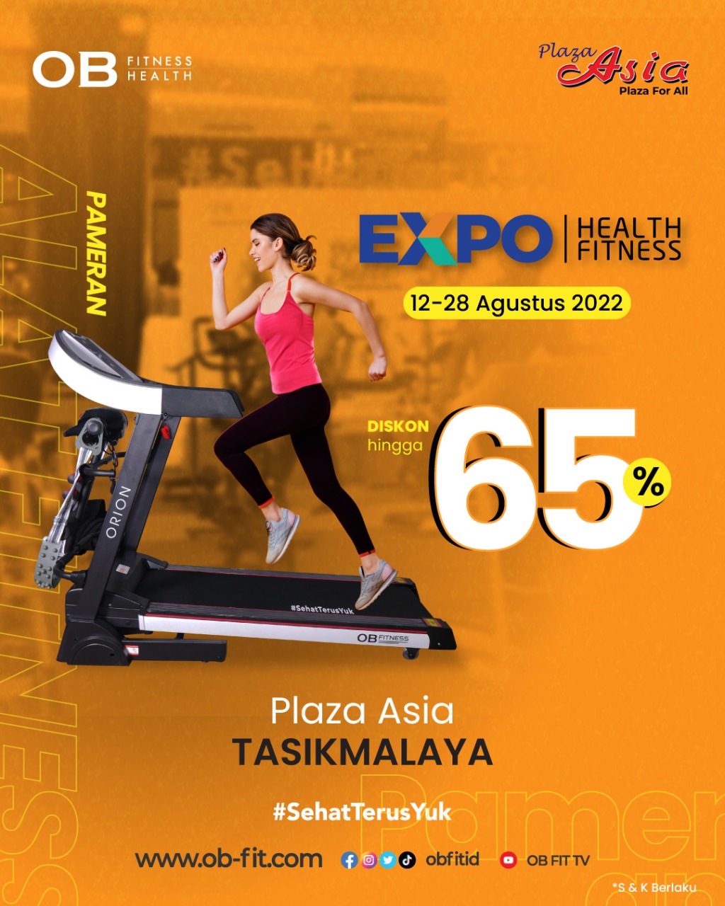 Pameran Alat Fitness di Plaza Asia Tasikmalaya