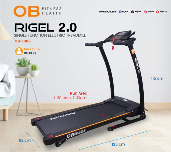 OB-1065 Rigel 2.0 Treadmill Motorized